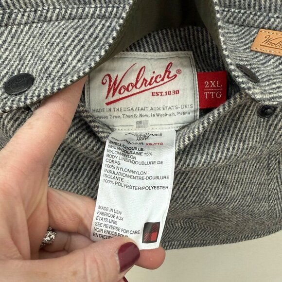 VTG Woolrich Reversible Wool Quilted USA Made Zip Winter Vest 18059 Men size 2XL - Picture 3 of 12